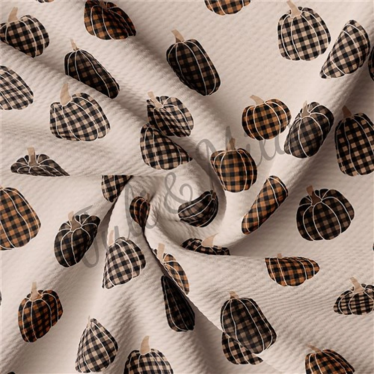 Pumpkin Printed Liverpool 4 Way Fabric AB4 & Get a Free $89.99 Embroidery Bundle