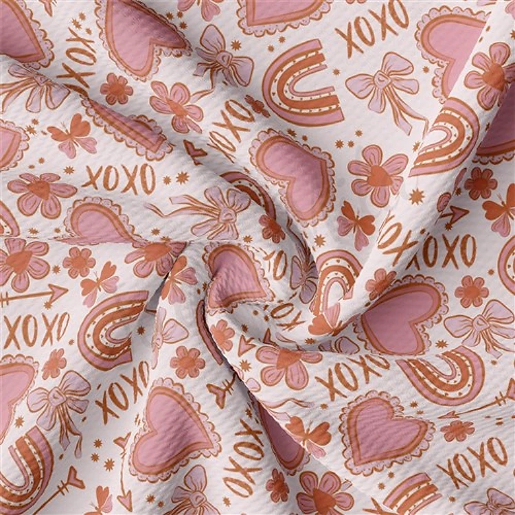 Valentine's Day Liverpool Bullet Textured Stretch Solid Strip Thick Knit Jersey Fabric