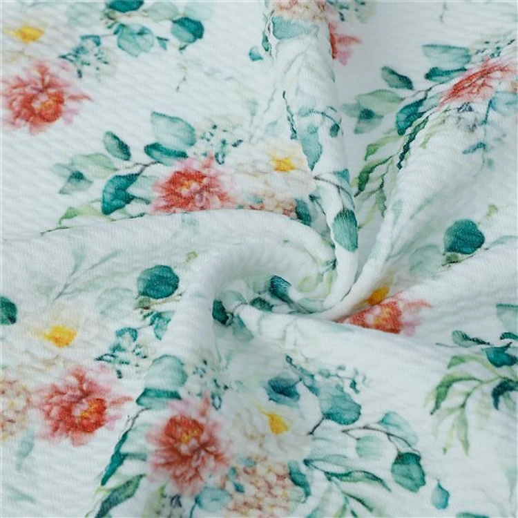 Printed Floral Liverpool Bow Floral greenery(F6 & Get a Free $89.99 Embroidery Bundle
