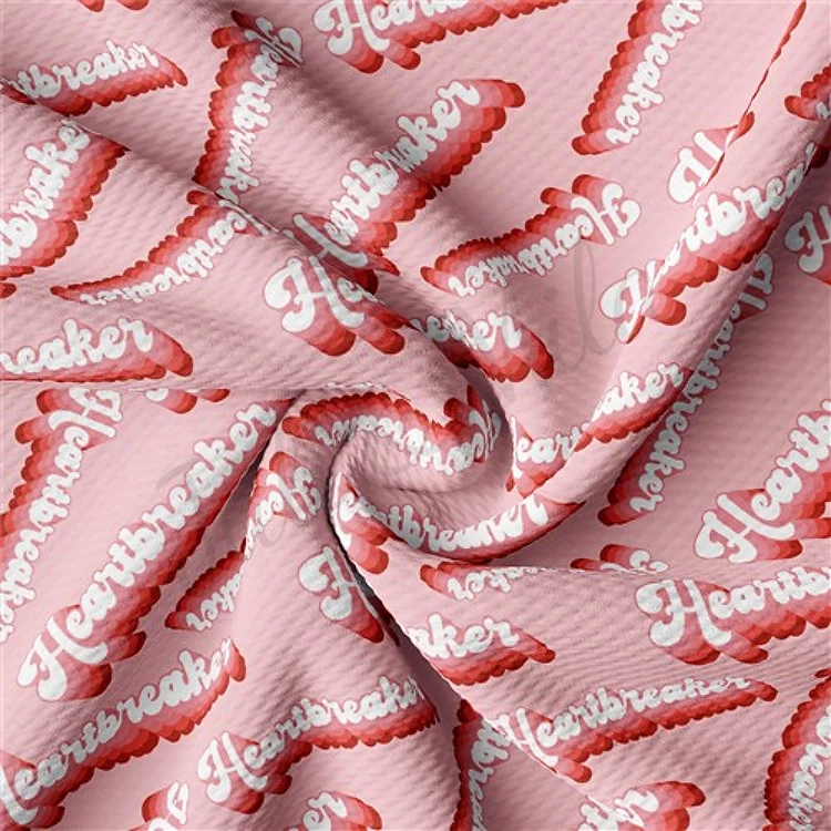 Valentine's Day Printed Liverpool Bullet Textured Stretch Solid Strip Thick Knit Jersey Fabric
