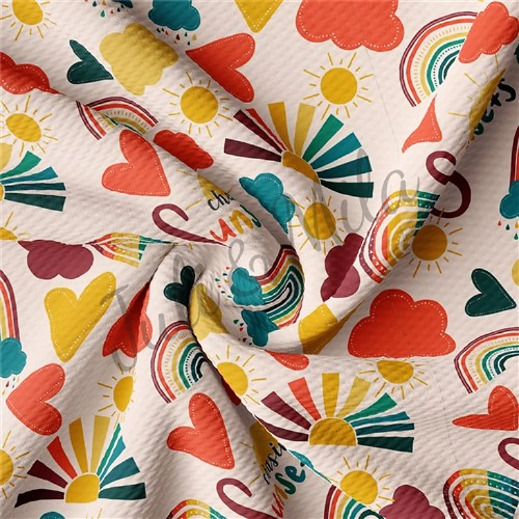 Printed Liverpool Fabric (Rainbow9) & Get a Free $89.99 Embroidery Bundle