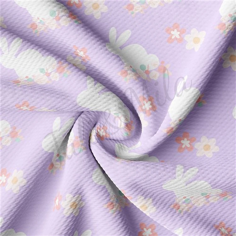 Easter AA1259 Liverpool Bullet Textured Stretch Solid Strip Thick Knit Jersey Fabric