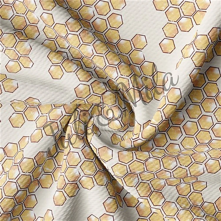 Honey Printed Liverpool 4 Way Fabric Honey3 & Get a Free $89.99 Embroidery Bundle