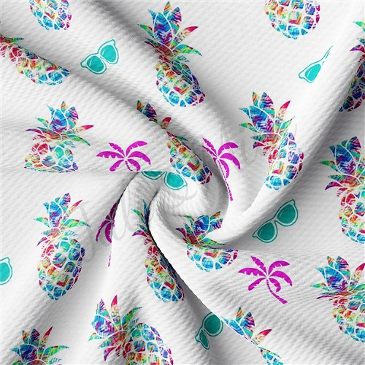 Printed Liverpool Bullet Textured Stretch Solid Strip Thick Knit Jersey Fabric