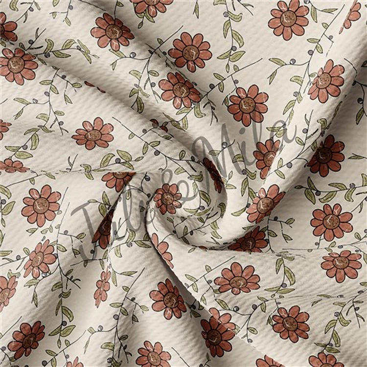 Floral Printed Liverpool 4 Way Fabric Floral61 & Get a Free $89.99 Embroidery Bundle
