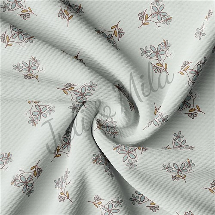 Floral Printed Liverpool 4 Way Fabric Floral68 & Get a Free $89.99 Embroidery Bundle