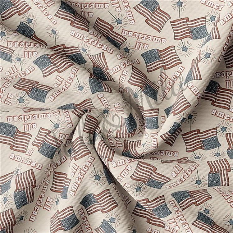 4th of July American Flag Patriotic Printed (PT22) & Get a Free $89.99 Embroidery Bundle