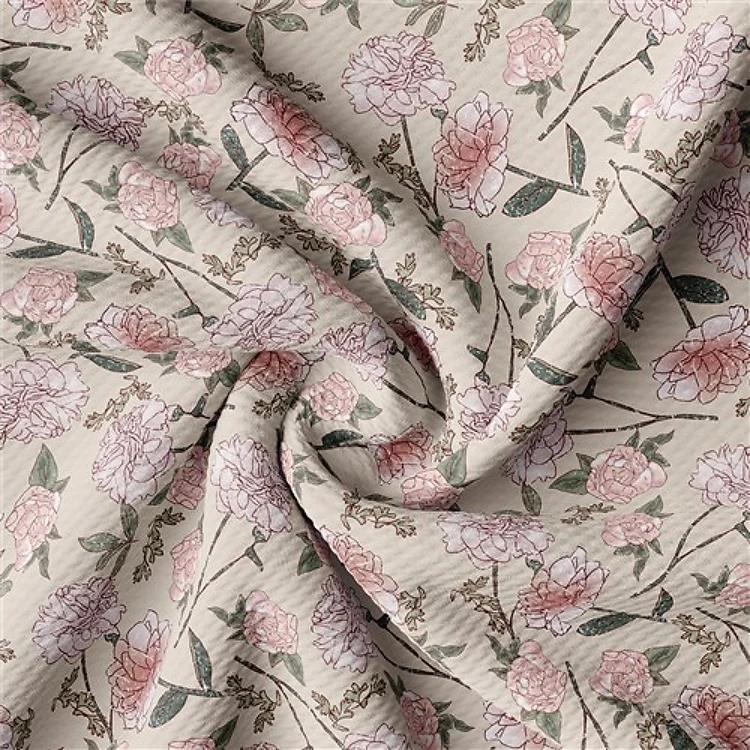 Floral Printed Liverpool 4 Way Fabric Floral63 & Get a Free $89.99 Embroidery Bundle