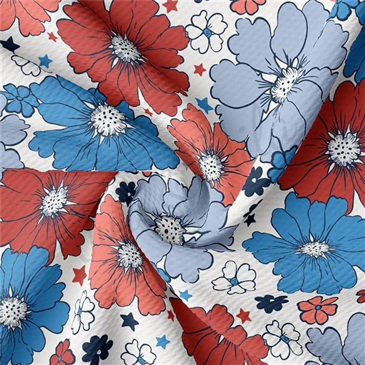 Patriotic 4th of July Printed Liverpool Fabric AA1720 & Get a Free $89.99 Embroidery Bundle