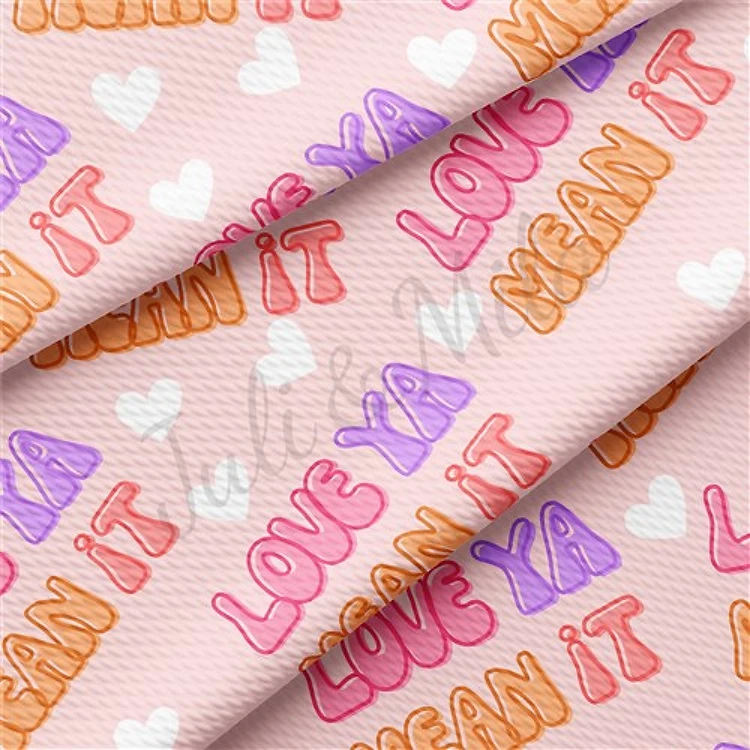 Valentine's Day Printed Liverpool Bullet Textured Stretch Solid Strip Thick Knit Jersey Fabric