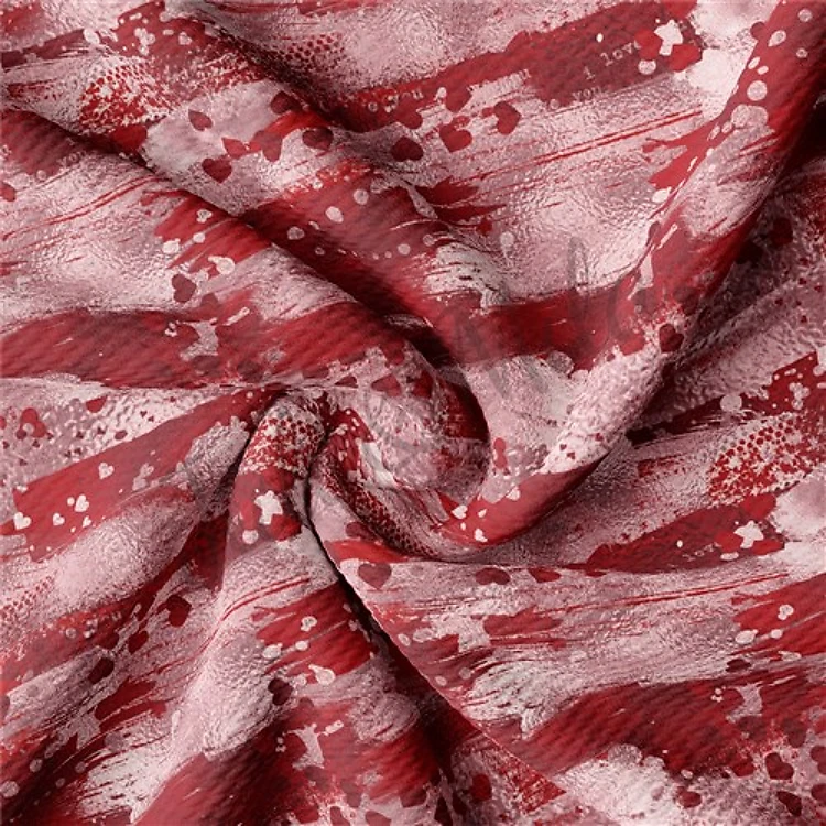 Printed Liverpool Bullet Textured Stretch Solid Strip Thick Knit Jersey Fabric