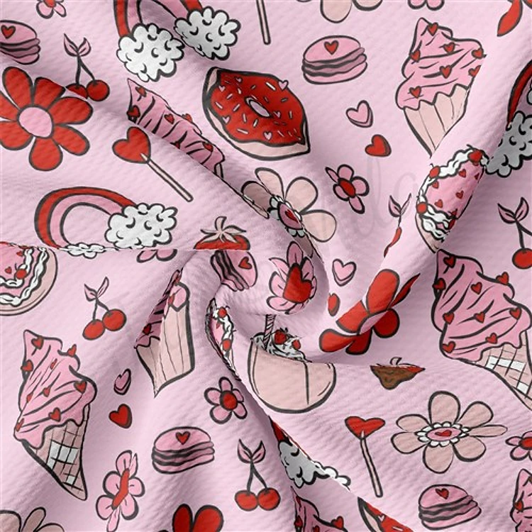 Valentine's Day Liverpool Bullet Textured Stretch Solid Strip Thick Knit Jersey Fabric