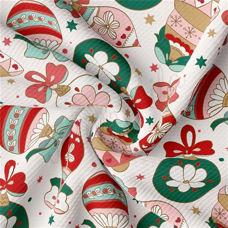 Christmas Christmas Liverpool Bullet Textured Stretch Solid Strip Thick Knit Jersey Fabric