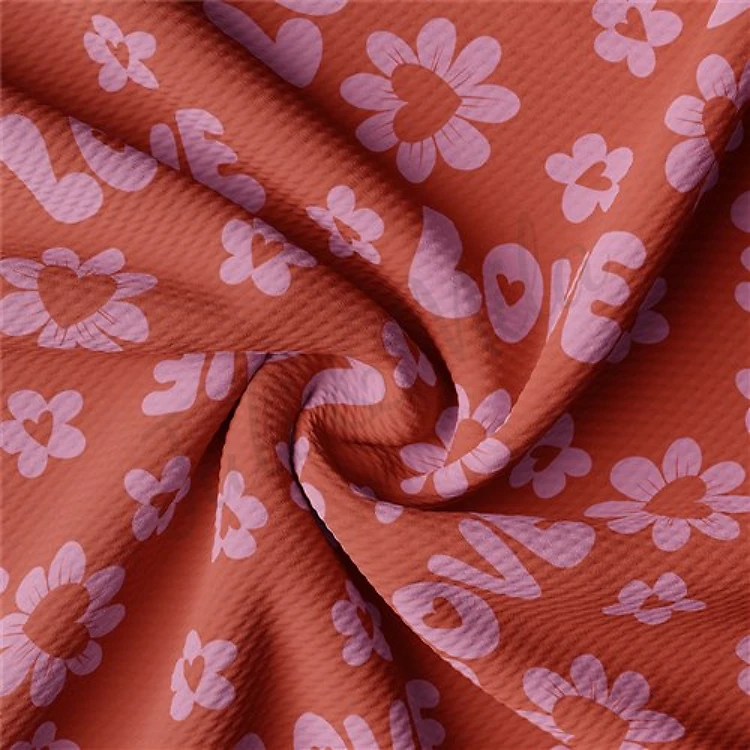 Valentine's Day Printed Liverpool Bullet Textured Stretch Solid Strip Thick Knit Jersey Fabric