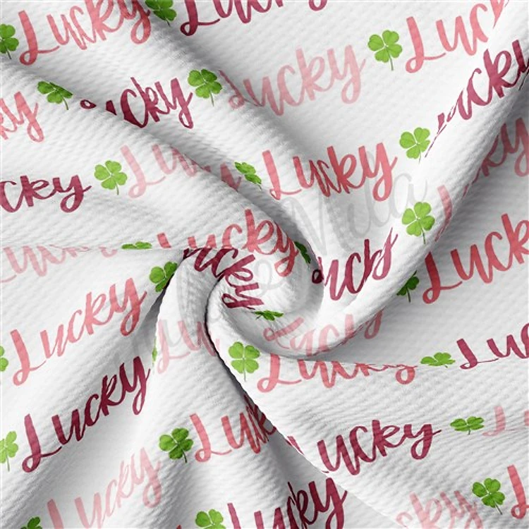 St. Patrick's Day Printed Liverpool Bullet Textured Stretch Solid Strip Thick Knit Jersey Fabric