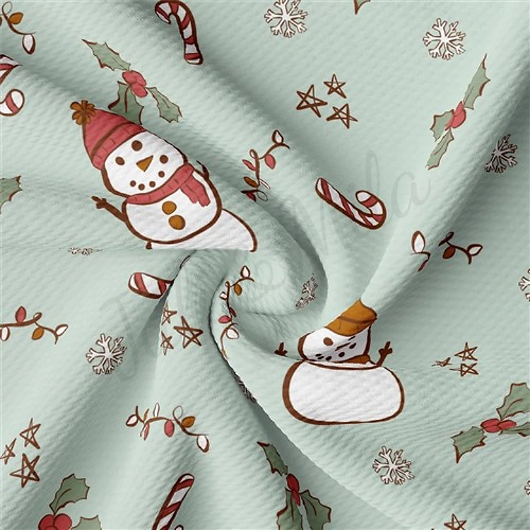 Christmas Christmas Liverpool Bullet Textured Stretch Solid Strip Thick Knit Jersey Fabric