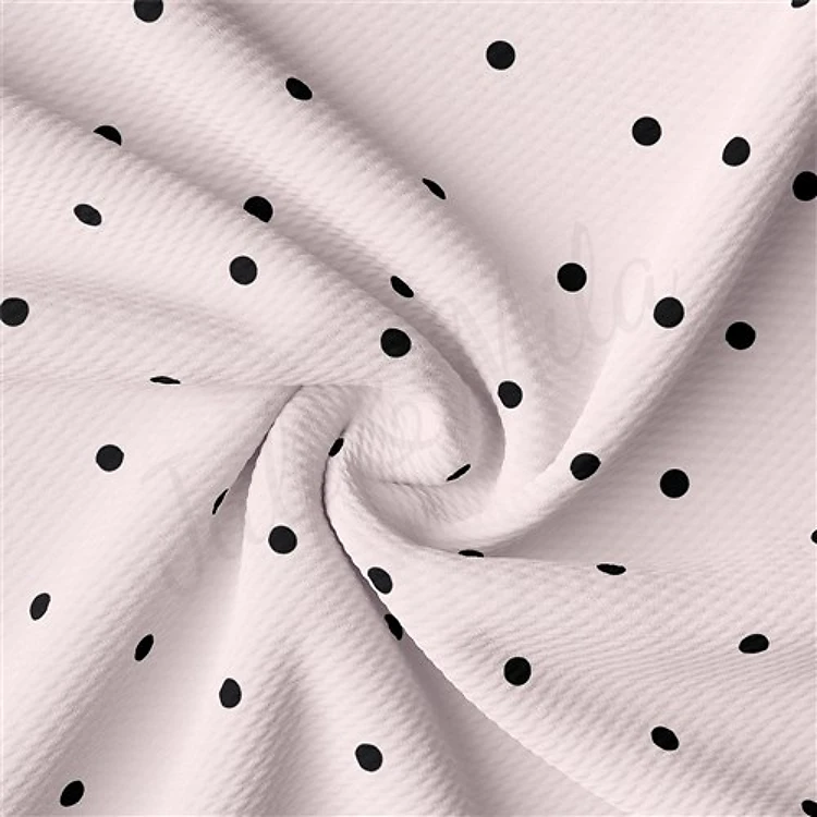 Polka Dots Liverpool Bullet Textured Stretch Solid Strip Thick Knit Jersey Fabric