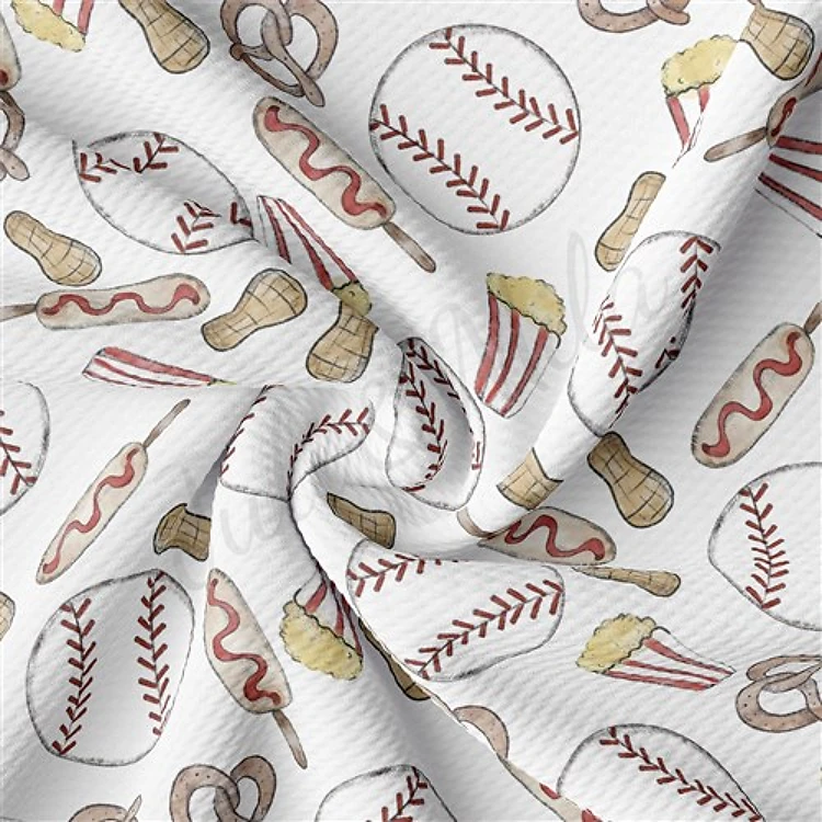 Baseball Printed Liverpool Fabric AA1810 & Get a Free $89.99 Embroidery Bundle