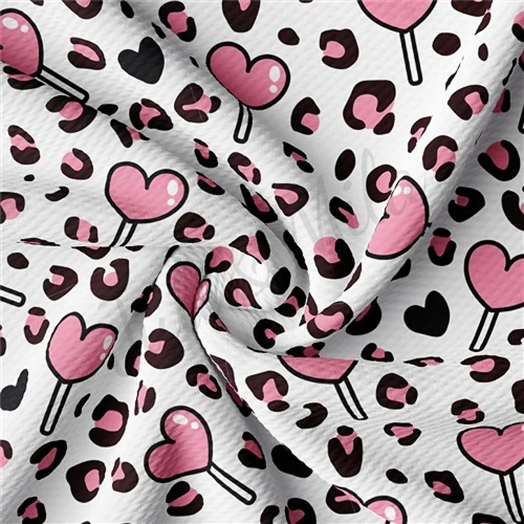 Valentine's Day Printed Liverpool Bullet Textured Stretch Solid Strip Thick Knit Jersey Fabric