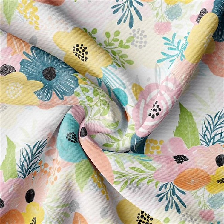 Floral Bullet Printed Liverpool 4Way AA1471 & Get a Free $89.99 Embroidery Bundle