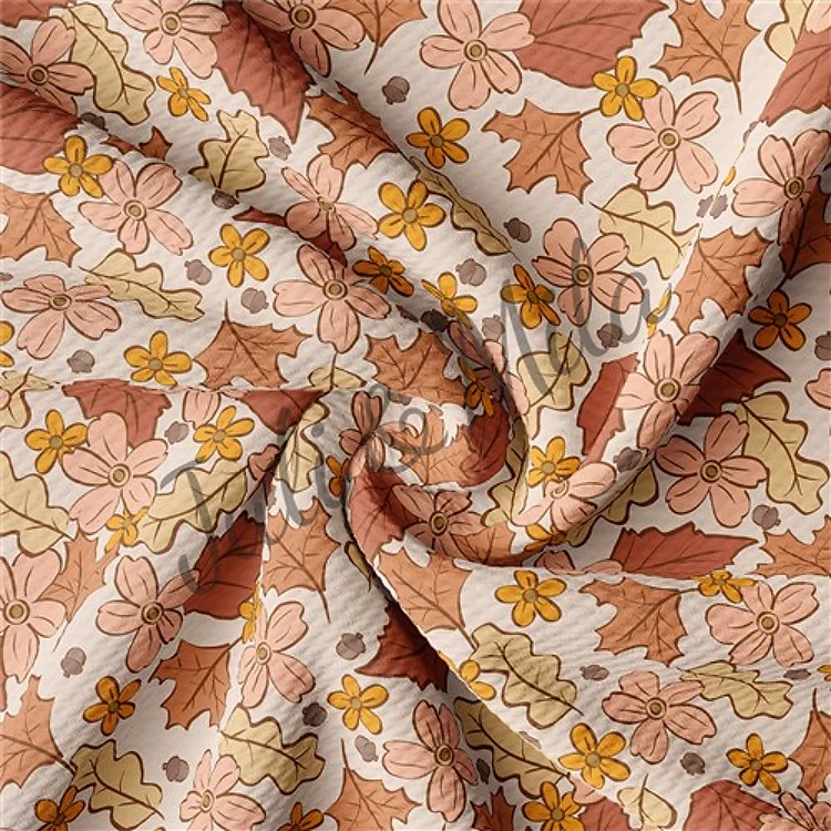 Floral Printed Liverpool 4 Way Fabric Floral91 & Get a Free $89.99 Embroidery Bundle