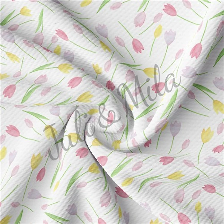 Easter Printed Liverpool Fabric Egg Bunny Pastel(E47) & Get a Free $89.99 Embroidery Bundle
