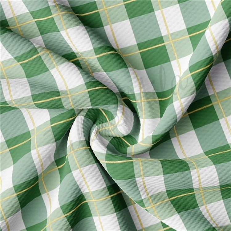 St. Patrick's Day Printed Liverpool Bullet Textured Stretch Solid Strip Thick Knit Jersey Fabric