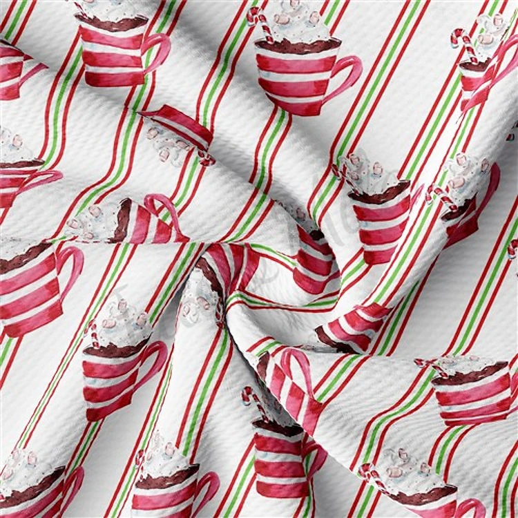 Printed Liverpool Bullet Textured Stretch Solid Strip Thick Knit Jersey Fabric