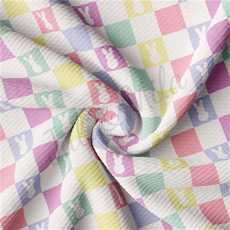 Easter Printed Liverpool Bullet Textured Stretch Solid Strip Thick Knit Jersey Fabric