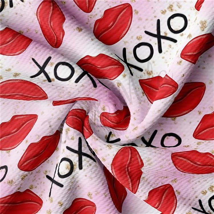 Valentine's Day Liverpool Bullet Textured Stretch Solid Strip Thick Knit Jersey Fabric