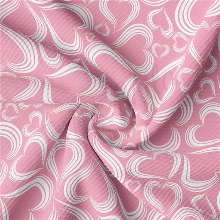 Valentine's Day Liverpool Bullet Textured Stretch Solid Strip Thick Knit Jersey Fabric