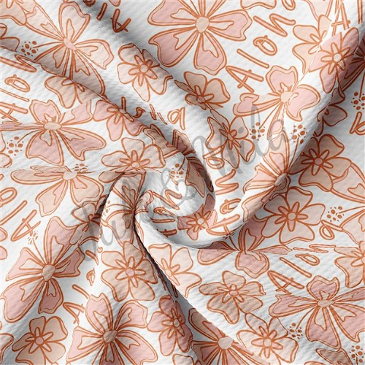 Aloha Printed Liverpool Bullet Textured Stretch Solid Strip Thick Knit Jersey Fabric