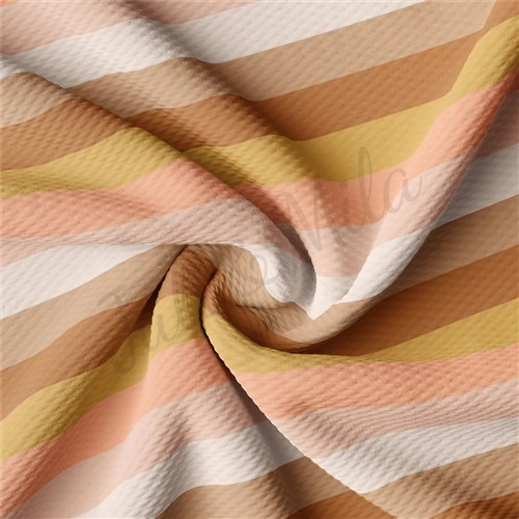 Printed Liverpool Bullet Textured Stretch Solid Strip Thick Knit Jersey Fabric
