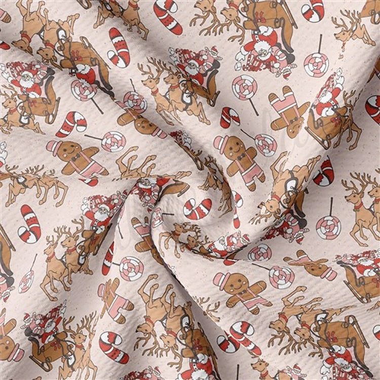 Christmas Printed Liverpool Fabric christmas AA1883 & Get a Free $89.99 Embroidery Bundle