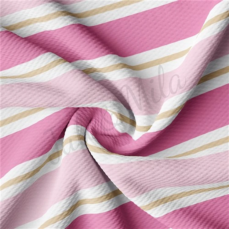 Liverpool Bullet Textured Stretch Solid Strip Thick Knit Jersey Fabric