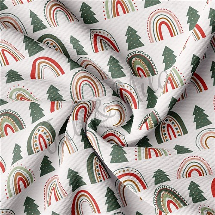 Christmas Liverpool Bullet Textured Stretch Solid Strip Thick Knit Jersey Fabric