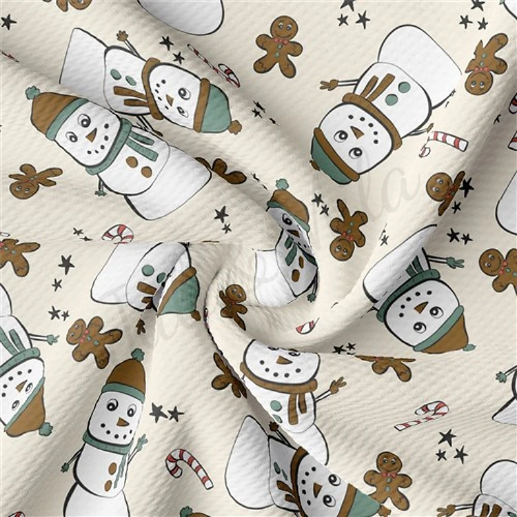 Christmas Christmas Liverpool Bullet Textured Stretch Solid Strip Thick Knit Jersey Fabric