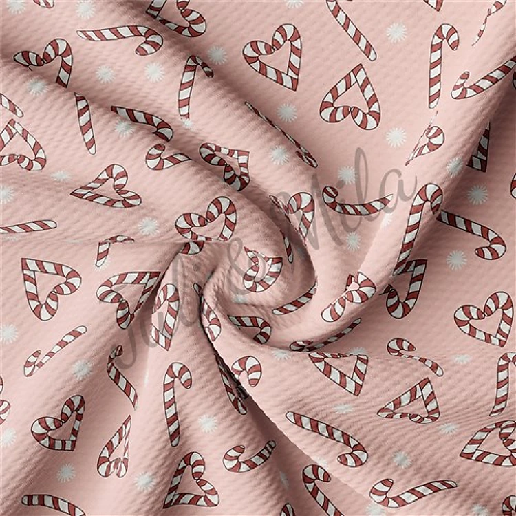 Christmas Printed Liverpool Bullet Textured Stretch Solid Strip Thick Knit Jersey Fabric