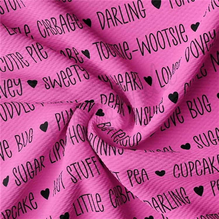 Valentine's Day Printed Liverpool Bullet Textured Stretch Solid Strip Thick Knit Jersey Fabric