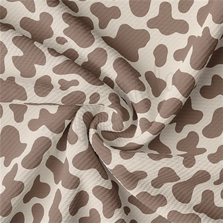 Brown Cow Spot Printed Liverpool Fabric AA2172 & Get a Free $89.99 Embroidery Bundle