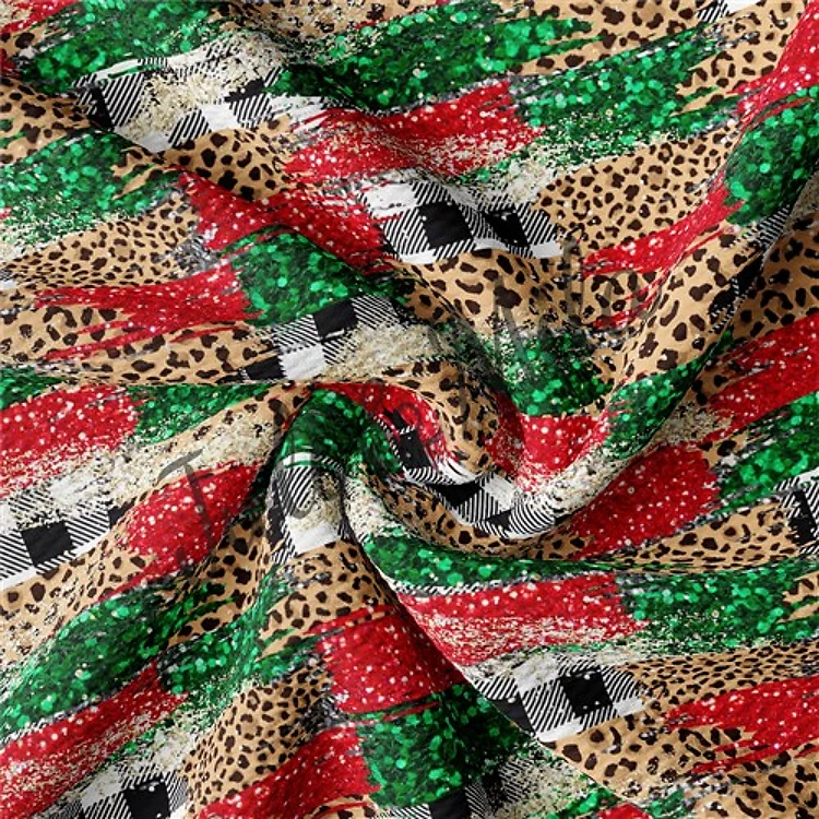 Christmas Printed Liverpool 4 Way Fabric Paintsmear6 & Get a Free $89.99 Embroidery Bundle