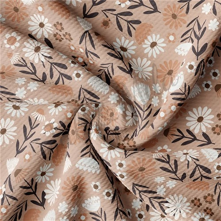 Floral112 Liverpool Bullet Textured Stretch Solid Strip Thick Knit Jersey Fabric