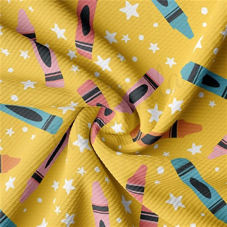 Back to School AA2362 Liverpool Bullet Textured Stretch Solid Strip Thick Knit Jersey Fabric