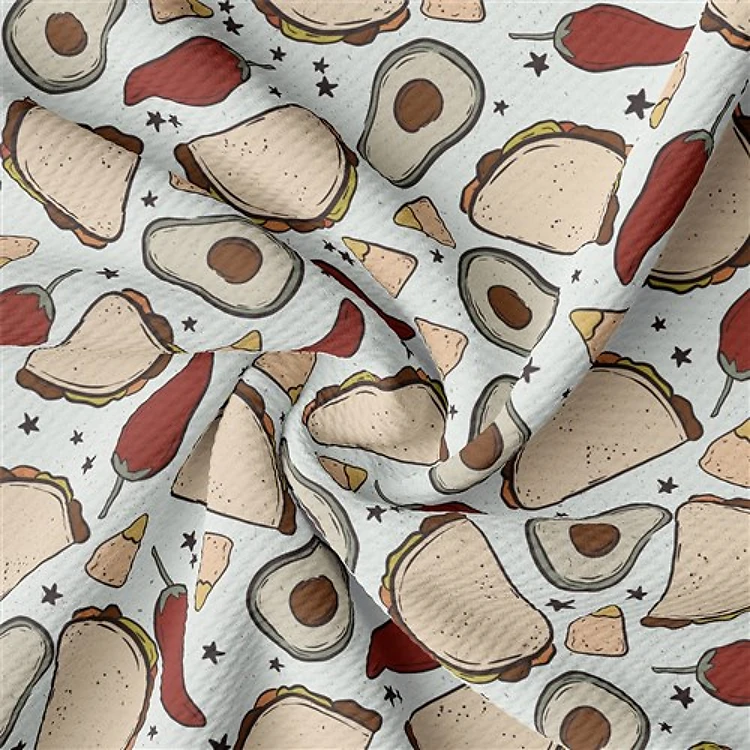 Tacos Printed Liverpool Fabric AA1846 & Get a Free $89.99 Embroidery Bundle