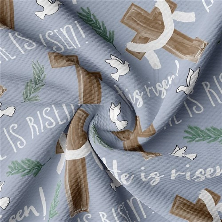 Easter AA2340 Liverpool Bullet Textured Stretch Solid Strip Thick Knit Jersey Fabric