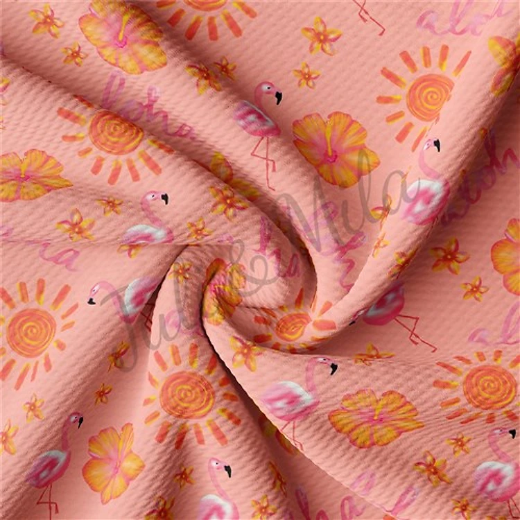 Printed Liverpool 4 Way Fabric Aloha & Get a Free $89.99 Embroidery Bundle