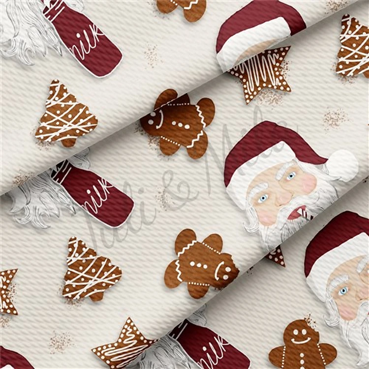 Christmas Printed Liverpool Bullet Textured Stretch Solid Strip Thick Knit Jersey Fabric