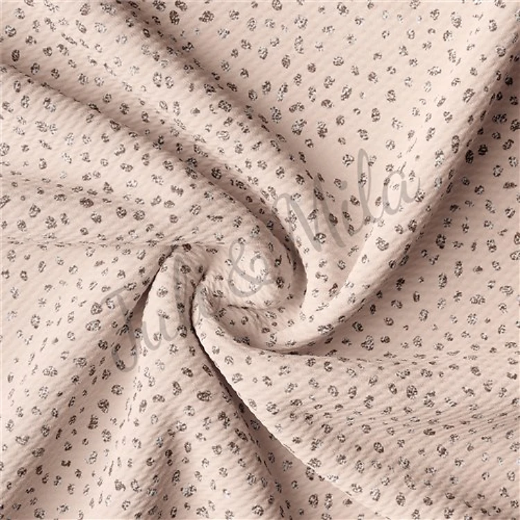 Printed Liverpool Bullet Textured Stretch Solid Strip Thick Knit Jersey Fabric