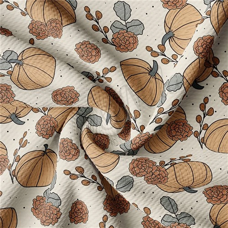 Fall Autumn Pumpkin Liverpool Bullet Textured Stretch Solid Strip Thick Knit Jersey Fabric