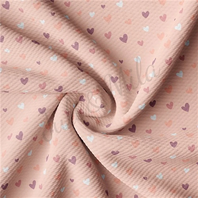 Printed Liverpool Bullet Textured Stretch Solid Strip Thick Knit Jersey Fabric